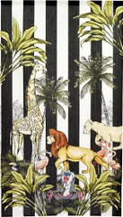 【送料無料】ディズニー タペストリー ライオンキング シンバ ポスター グッズ のれん 暖簾 間仕切り カーテン 85cm幅 150cm丈　新生活　誕生日　プレゼント