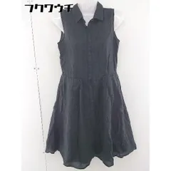 ◇ fredy emue フレディ エミュ リネン100% ノースリーブ 膝丈 シャツ ワンピース サイズ 38 ブラック レディース  【中古】 【1109090011497】のサムネイル