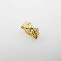 ダイヤモンド リング 12号 750YG 新品仕上げ Sランク