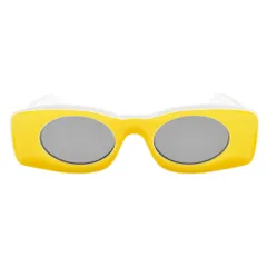 LOEWE (ロエベ) ×Paula's Ibiza パウラズイビザ オーバルフレームサングラス アイウェア 眼鏡 ホワイト/イエロー LW4003Iのサムネイル