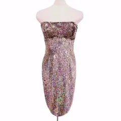 #snc エスカーダ ESCADA ワンピース ドレス 34 ピンク系 シルバー スパンコール パーティー レディース [832875]のサムネイル