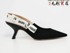 クリスチャンディオール Christian Dior JADIOR ジャディオール テクニカルファブリック スリングバック パンプス サイズ36 ブラック KDC200TFL900 極上美品 靴のサムネイル