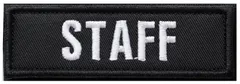 ワッペン STAFF（スタッフ） マジックテープ（ベルクロ）着脱式 刺繍パッチ