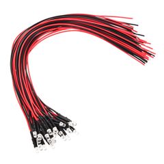 新品 PATIKIL 発光ダイオード 配線付き 3 mm LEDダイオードライト 24個 9-12V小型 砲弾型 LEDライト 電球 発光ランプ RC DIY インジケータ 照明用 ウォームホワイトライト