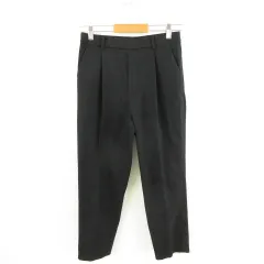 ユニクロ UNIQLO EZYタックアンクルパンツ ストレッチ 黒 M *A177