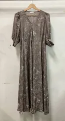 FRAY I.D フレイアイディー ジャガードフラワーカシュクールワンピ 半袖ワンピース キャミソール付き 花柄 総柄 サイズ1 グレー ベージュ