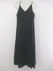 ◇ JUNOAH ジュノア Vネック ロング キャミソールワンピース ブラック レディース P  【中古】 【1211070006468】のサムネイル