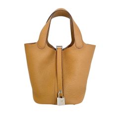エルメス ピコタンロック18 PM トリヨンクレマンス ビスキュイ　シルバー金具　U刻印 2022 SA
