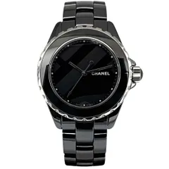 T09/065 CHANEL シャネル J12 コマ セラミック メンズ H5697 ブラック CHANEL（シャネル）J12 黒セラミック 新品