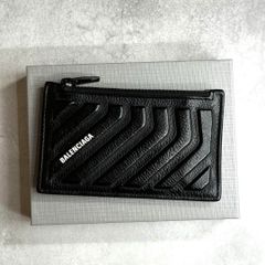 【現行/美品】 BALENCIAGA バレンシアガ / CARロングコイン＆カードホルダー コインケース カードケース カーフレザー ブラック 663714