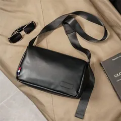 ★ショルダーバッグ バッグ 鞄 小さめ 横型 チャック スマホポーチ ポシェット pu革 おしゃれ 軽い 男女兼用 通勤