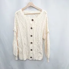 ◇ ⊇ INGNI イング 長袖 ニットカーディガン サイズM アイボリー レディース E  【1502060035828】