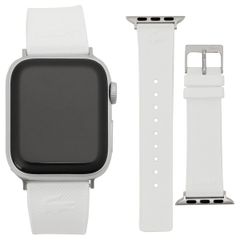 ラコステ アップルウォッチ用 ストラップ 替えベルト LACOSTE レディース メンズ ユニセックス 【38mm/40mm/41mm ケース対応 ※ベルトのみ】シリコンラバー ベルト ホワイト 交換バンド 付け替えベルト クロコダイル ワニ 2050006