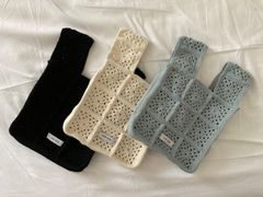 手編みワッフルミニトート