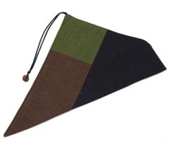 新品 手作り工房FUJITA 箸袋 無地(茶色×緑×黒) 布製 お箸袋 マイ箸入れ ハンドメイド 日本製 和雑貨