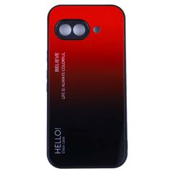 Google Pixel 9a ケース グラデーション ハイブリット ケース 【Color】レッド・ブラック