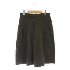 バビロン BABYLONE ウール ナイロン タックハーフパンツ ショートパンツ フレア 38 M 茶 ブラウン /CX ■OSのサムネイル