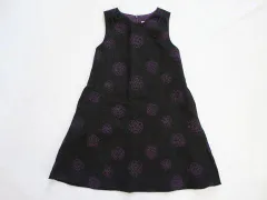 銀座サエグサ sayegusa アウトレット 子供服 女の子 7歳 約 120cm ジャンパースカート グレー 刺繍 秋 冬 ★4 冬服 ガールズ 女児 キッズ 【中古】 ユーズド リサイクル こども