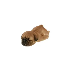 リアルすぎてドキッとするほど本物そっくりな犬の ガーデンオーナメント おひるねポーズ パグ ワンちゃん好きな人へのプレゼント オブジェ 置物 エンプレットベール 1