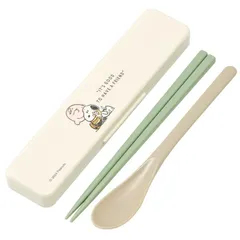 スヌーピー キッチン 箸スプーンセット 食洗器対応 抗菌 カトラリー お弁当 箸 カトラリーセット おはしセット 大人 子供 ピーナッツのサムネイル