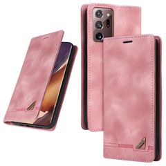 【人気商品】おしゃれ RFIDブロッキング 衝撃吸収 カメラ保護 全面保護 TPUソフトカバー マグネット式 カード収納 カバー(ピンク) スタンド機能 高級合皮 手帳型ケース (SCG06) 5G Ultra Note20 Galaxy UnivoColor
