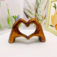 ハート型手のオブジェ 黒金 - メルカリ