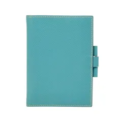 【中古・VINTAGE】エルメス アジェンダ 手帳カバー レザー ブルー ブラウン ヴィンテージ HERMES Agenda notebook cover