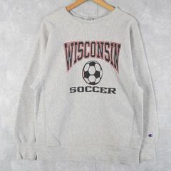 90's Champion REVERSE WEAVE USA製 "WISCONSIN" プリントスウェット XL