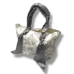 SNIDEL HOME スナイデルホーム オーガニックキャンバストート BIG トートバッグ カバン トワルドジュイ柄 ギャザー フェミニン SHGB234222 白 紫 ホワイト パープル レディース 通年 ゴーゴー古着マルイ北千住店 24 No.143