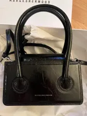 Marge Sherwood Navy Lizard-Embossed Mini Grandma Bag Marge