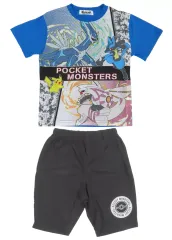 【中古】衣料雑貨 集合 パジャマ(上下) ブルー 120cm 「ポケットモンスター」