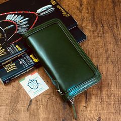 サドルレザー ラウンドファスナー メンズ財布 長財布 本革 ハンドメイド YKK 送料無料 牛革 新品 革財布 手縫い 栃木レザー