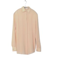 【中古C】GIVENCHY ジバンシー 36 S レディース 長袖シャツ スタッズ シルク 15A 6211 300 ピンクベージュ 中古C 古着