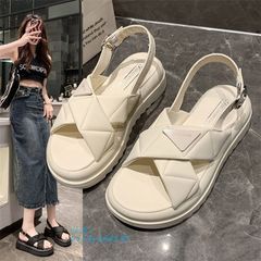サンダル レディース 夏サンダル 厚底防水台 サマーサンダル 美脚 美脚 2025 ビーチサンダル 5CM厚底のソール 夏 スポーツサンダル 新作 歩きやすい  vii3y168532