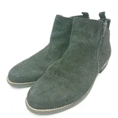 ■ YOSUKE ヨースケ サイドファスナー シンプル ショート丈 ブーツ サイズ41 ブラック メンズ E  【1405140043266】