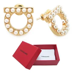フェラガモ ピアス レディース 760125 スタッドピアス アクセサリー ガンチーニ パール FERRAGAMOのサムネイル