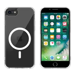新品 iPhone SE 第3世代 第2世代 ケース 半透明 MagSafe対応 iPhone8 ケース マグネット搭載 iPhone7 ケース カバー 米軍MIL規格 耐衝撃 スマホケース se 黄ばみなし ストラップホール付き マグセーフ対応 ワイアレス充
