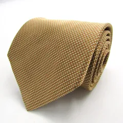 タカキュー ブランド ネクタイ シルク 小紋柄 総柄 PO メンズ ブラウン TAKA Q 【中古】