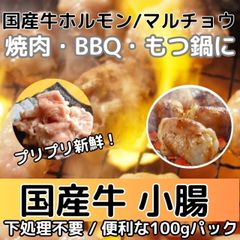 【超おすすめ】高級国産牛ホルモン（小腸/マルチョウ）2kg（100g×20P）