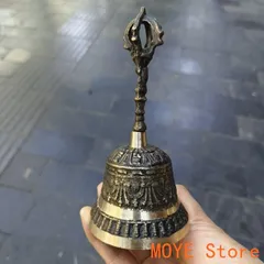 銅器 仏教法器 天蓬帝鐘 天蓬鈴 三清鈴 三叉金剛鈴 手振り鈴 銅鈴工芸品 置物 道法器用品銅天蓬帝鍾祥雲三叉鈴手工鈴鐺天蓬鈴法鈴黃銅三清鈴