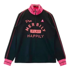 サイズ：L LE COQ GOLF ルコックゴルフ  ハーフジップ 長袖Tシャツ  ブラック系 [240101387655]# ゴルフウェア レディース ストスト