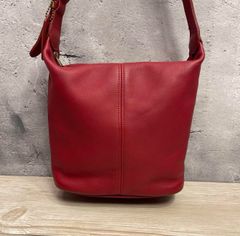 オールドコーチ COACH ショルダーバッグ 本革 レザー レッド 赤 ヴィンテージ L3-1399