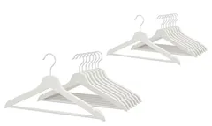 木製ハンガー ホワイト 16本セット ＩＫＥＡ BUMERANG ブメラング 502.385.42【8本×２組】WH