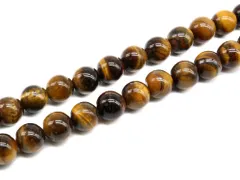 「1連 15cm」 イエロータイガーアイ 8mm パワーストーン バラ売り 天然石 パワーストーン 連売り ビーズ 穴あき