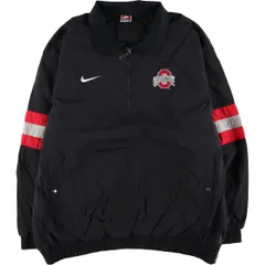 古着 00年代 ナイキ NIKE TEAM SPORTS OHIO STATE オハイオ州立大学 襟付き カレッジ ハーフジップ ナイロンプルオーバー/eaa520957