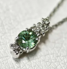 デマントイドガーネット　プラチナ　ネックレス　Pt900/Pt850