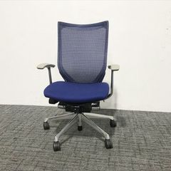  バロンチェア オフィスチェア 【安心保証付】  ハイバック 肘付 ゲーミング デスクチェア 疲れない 腰痛予防 オカムラ ミディアムブルー 
