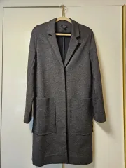 COS グレー ロングコート EUR 32 THE OVERSIZED DOUBLE-FACED COAT オーバーサイズダブルフェイス