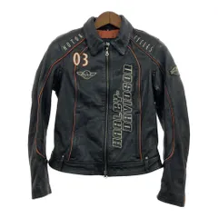 00年代 HARLEY DAVIDSON ハーレーダビッドソン レザー ライダースジャケット バイク モーターサイクル (メンズ M) 中古 古着 Q8382