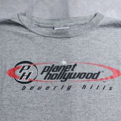 【PLANET HOLLYWOOD】90s 古着 レトロロゴTシャツ プラネットハリウッド 杢グレー